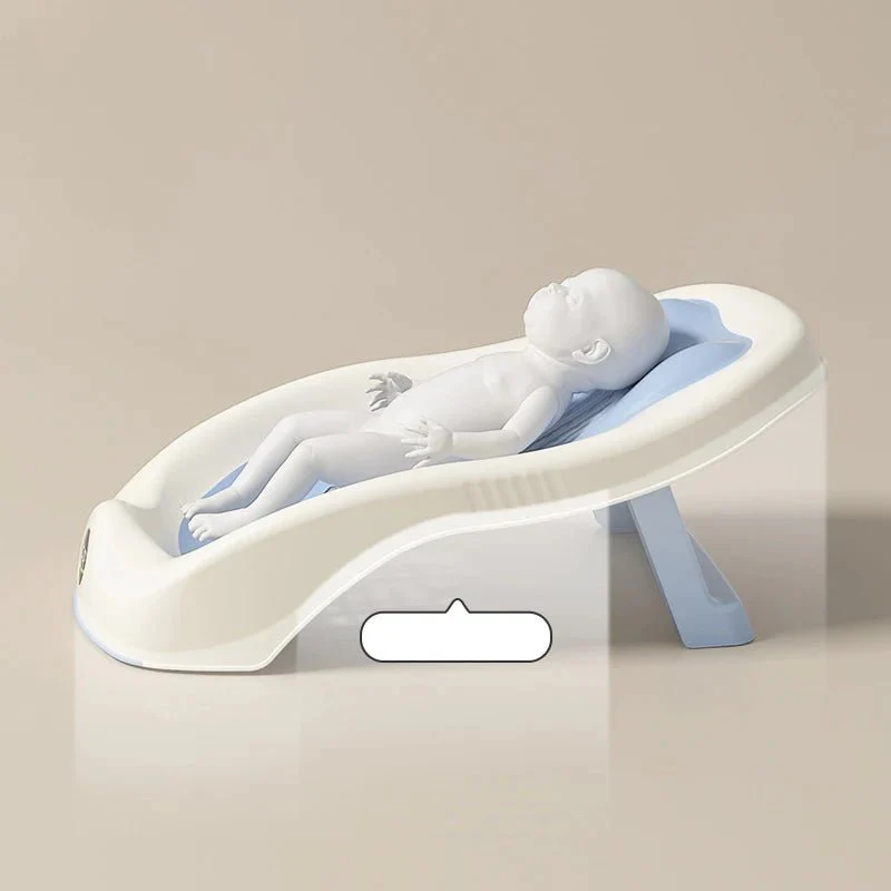 Folding Baby Bath Tub – Non-Slip Newborn Shower Support - Image 5
