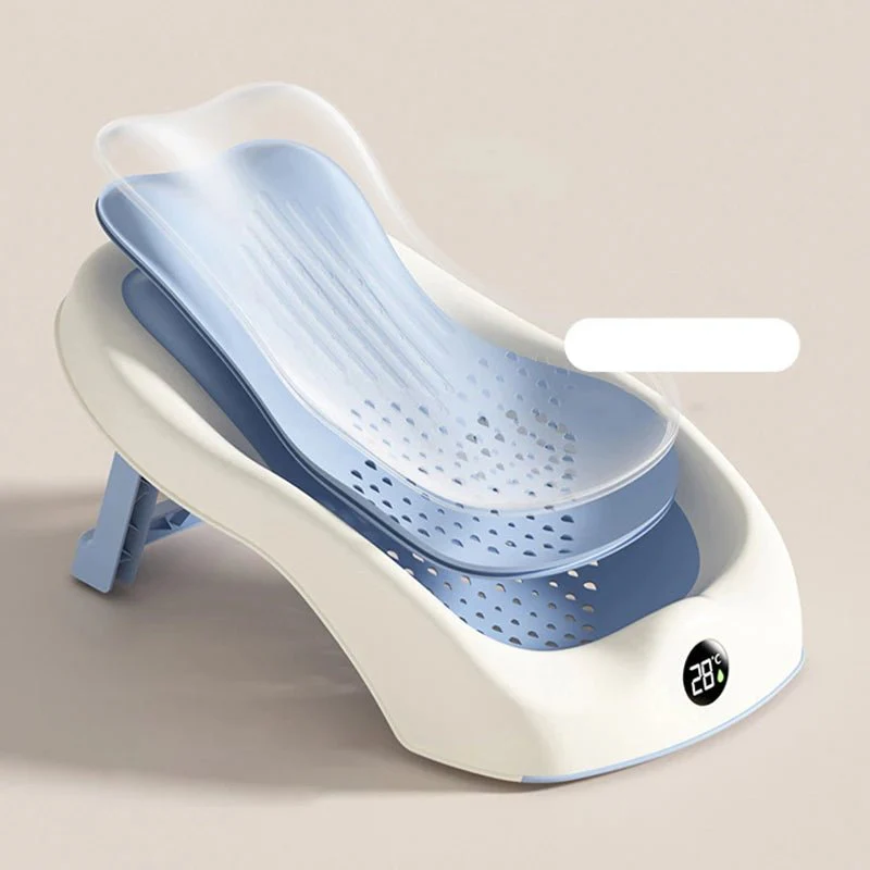 Folding Baby Bath Tub – Non-Slip Newborn Shower Support - Image 6