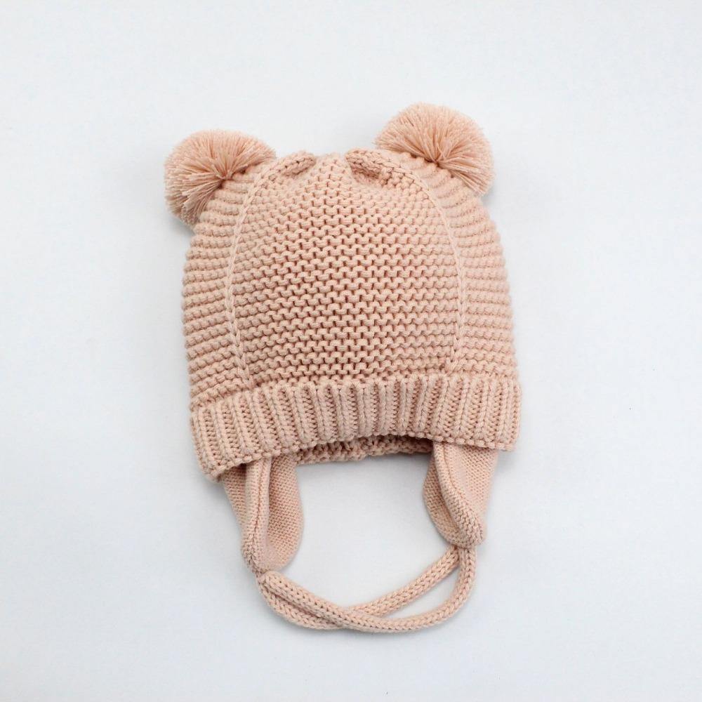 Baby Cotton Knitted Earflap Beanie Bonnet Cap - Image 7