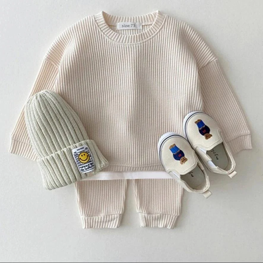 Baby Cotton Tracksuit Pullover Set - Image 3