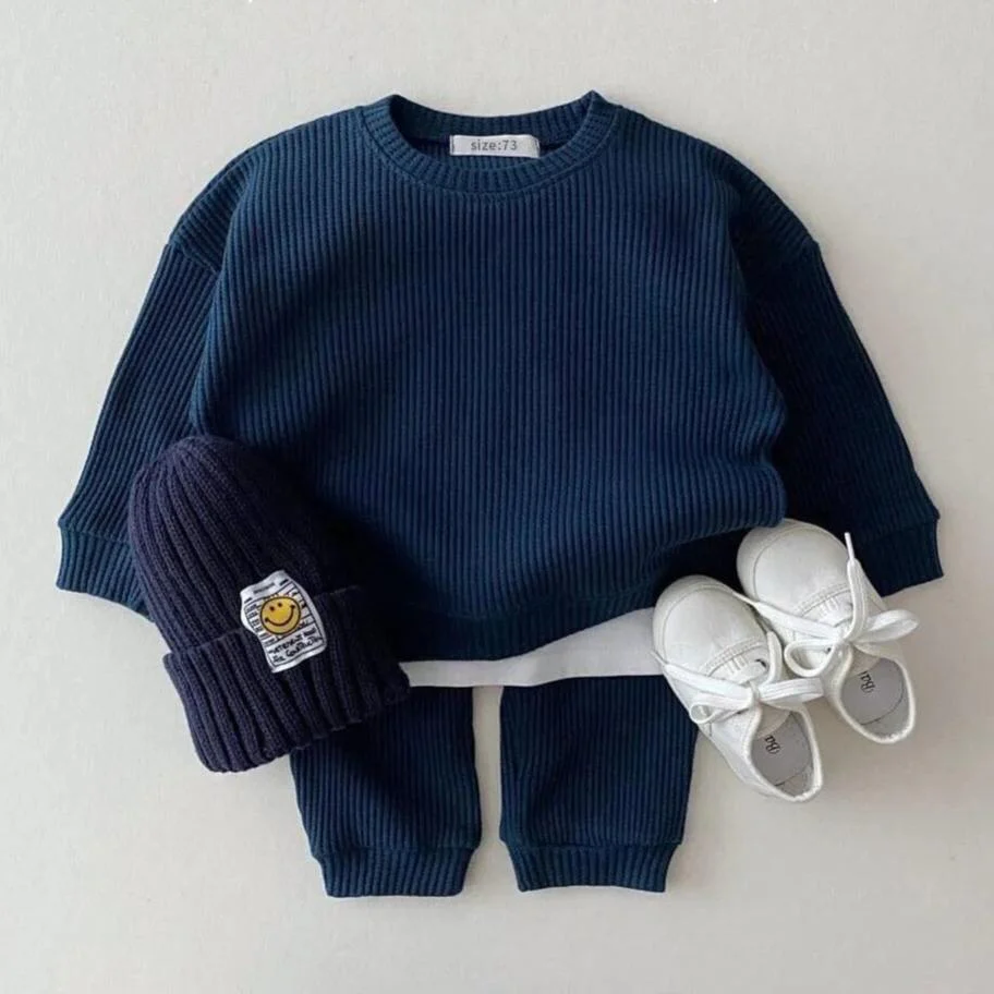 Baby Cotton Tracksuit Pullover Set - Image 7