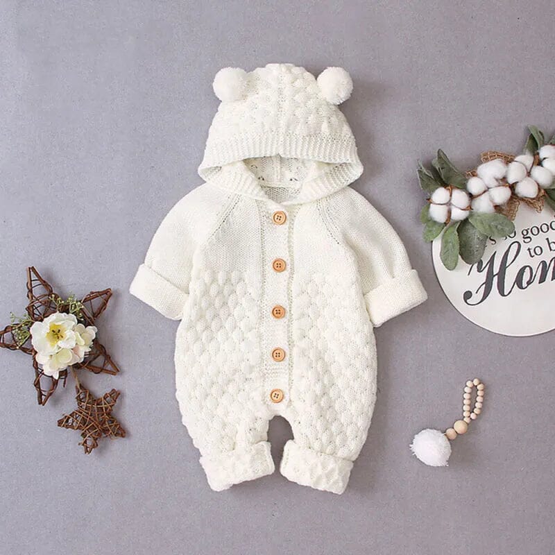 Hooded Wool Warm Cute Jumpsuit - Image 8
