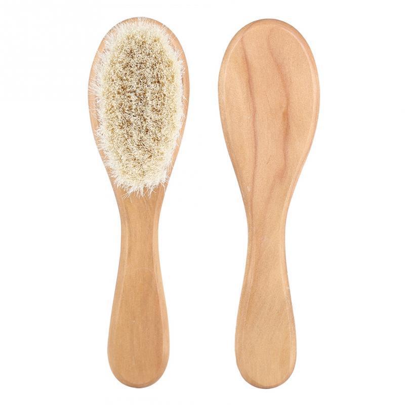 Natural Wool Baby Wooden Brush - Image 5