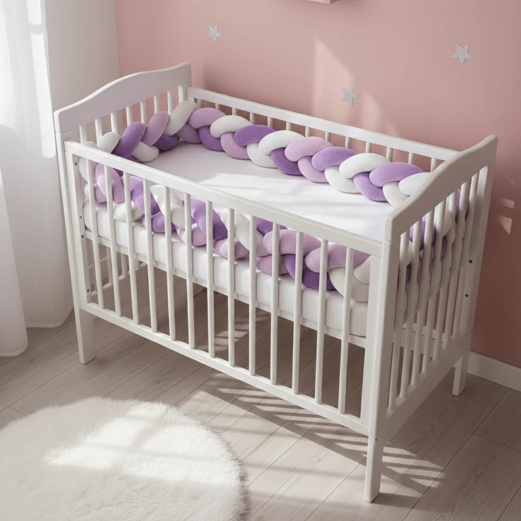 Soft Braid Crib Guard - CozyKnot™ - Image 4