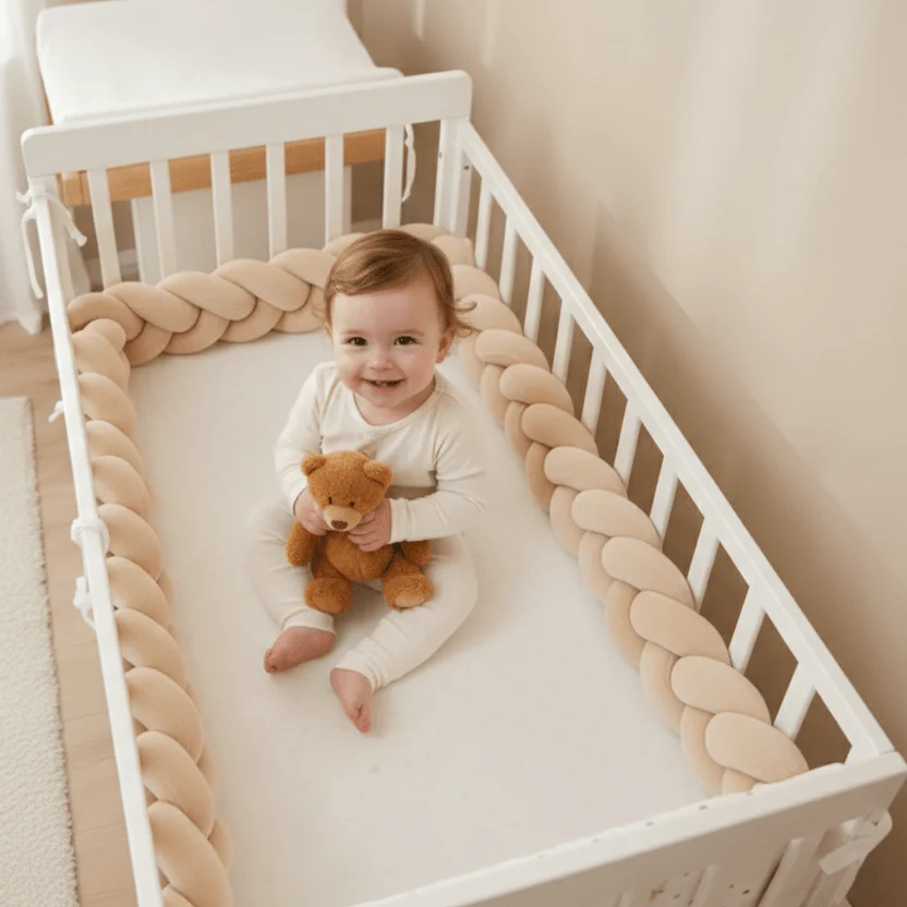 Soft Braid Crib Guard - CozyKnot™ - Image 7