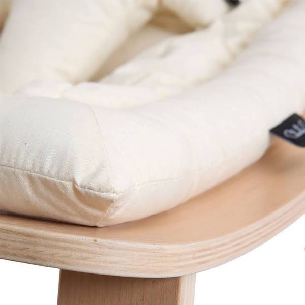 Natural Wooden Organic Cotton Cushion Baby Rocker - Image 11