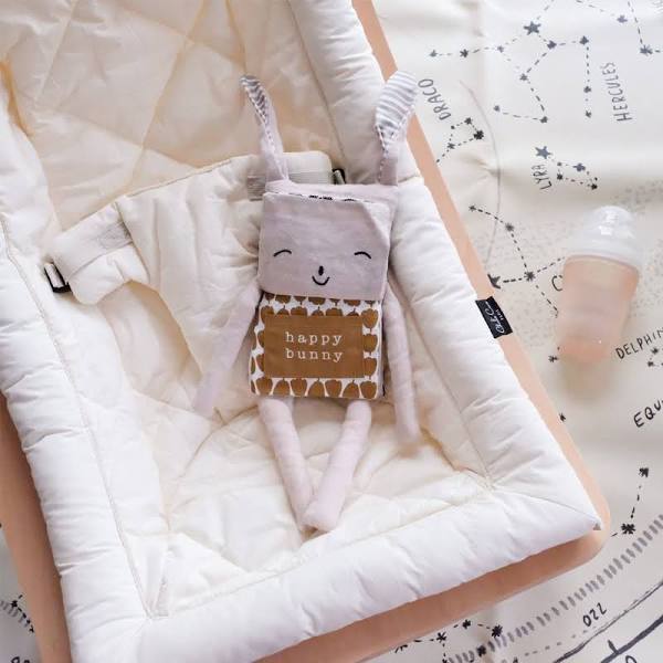 Natural Wooden Organic Cotton Cushion Baby Rocker - Image 20