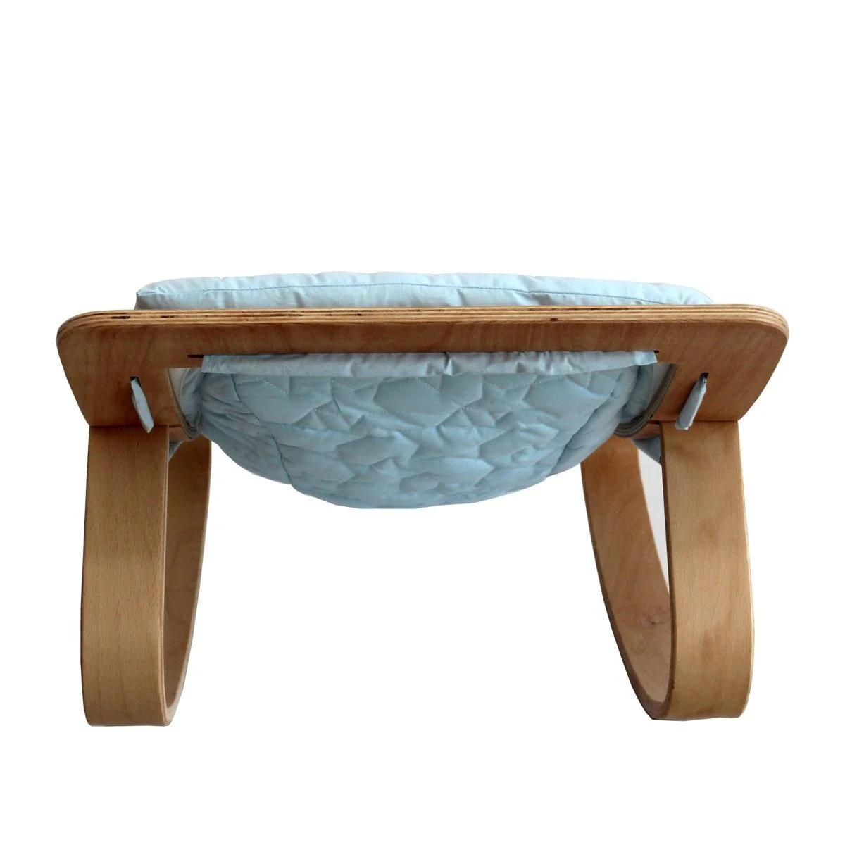 Natural Wooden Organic Cotton Cushion Baby Rocker - Image 6