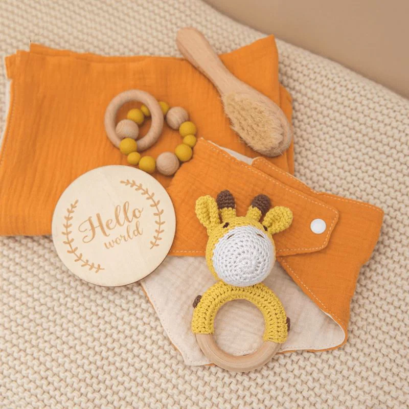 Wooden Rattles Cotton Blanket Baby Gift Set - Image 15